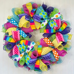 Everyday summer wreath, colorful summer door wreath, summer wreaths for front door, spring decor, summer wreath, summer decor, door hanger