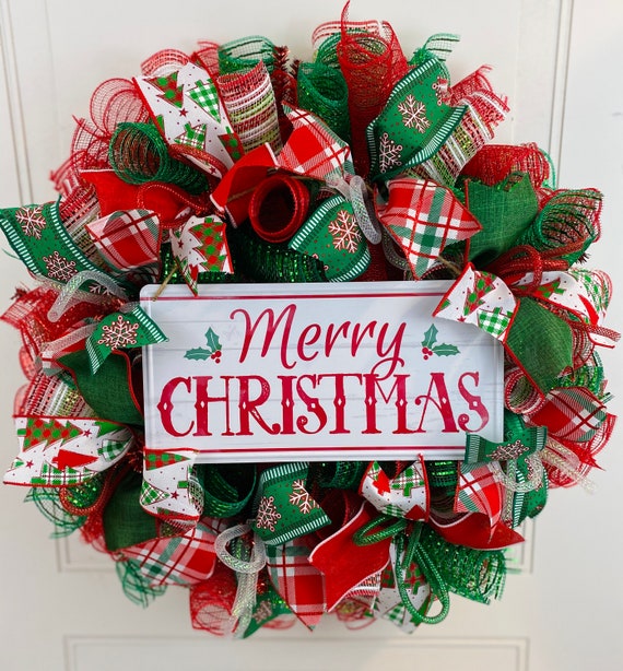 Christmas front door wreath, red and green wreath for Christmas, wreaths, wreath, Christmas green and red wreath, Christmas decor