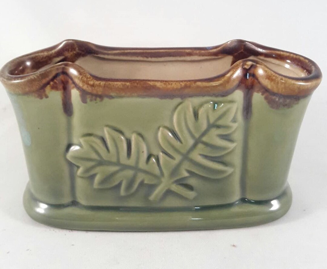 Lucky Bamboo Ceramic Vase 3.5L X 2 W X 3.25H Inches unique Etsy