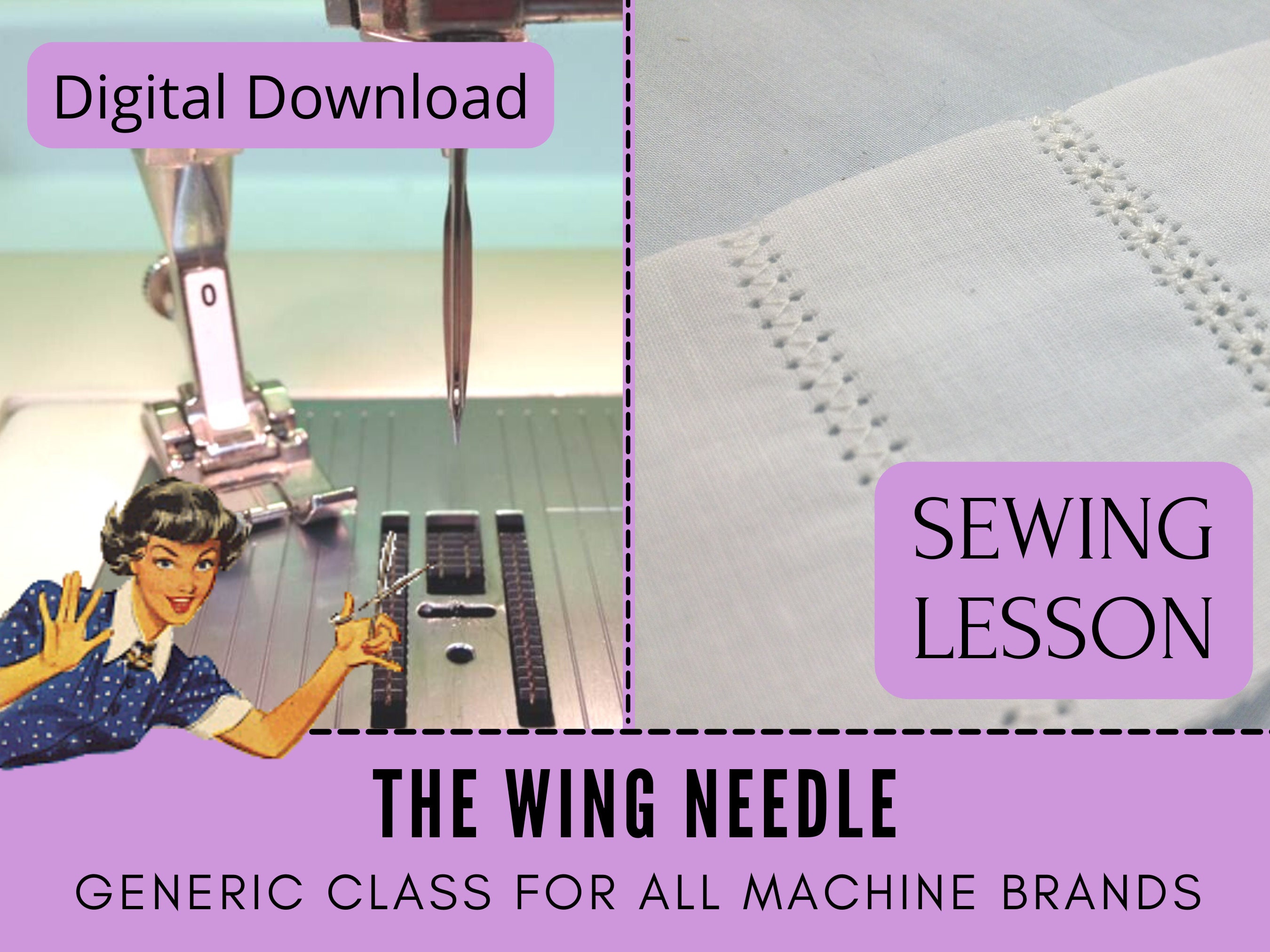 Schmetz Wing Needle Sewing Lesson Sewing Tutorial Etsy