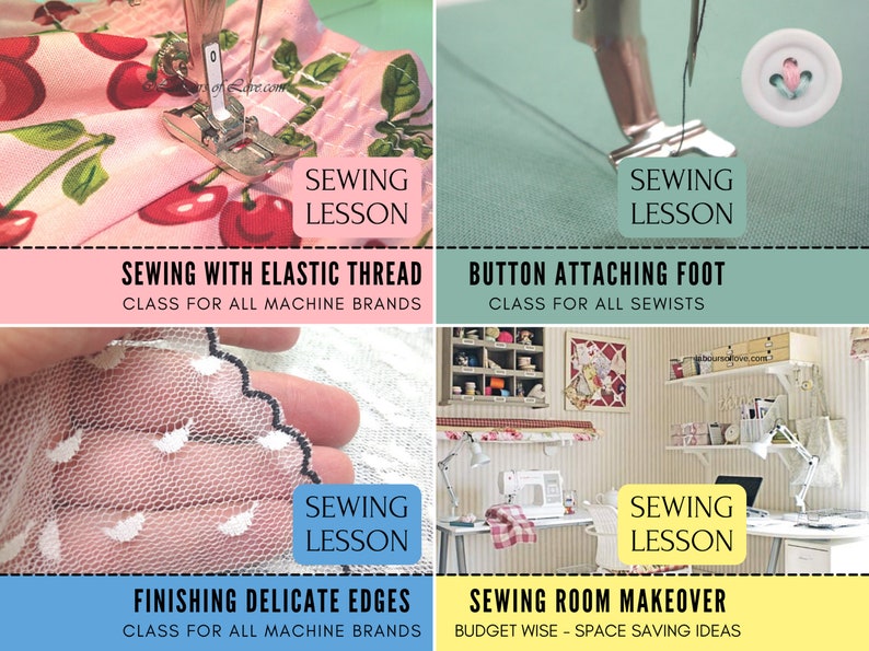 Sewing Lessons, Learn to Sew, Tutorials & E Books, Sewing Machine