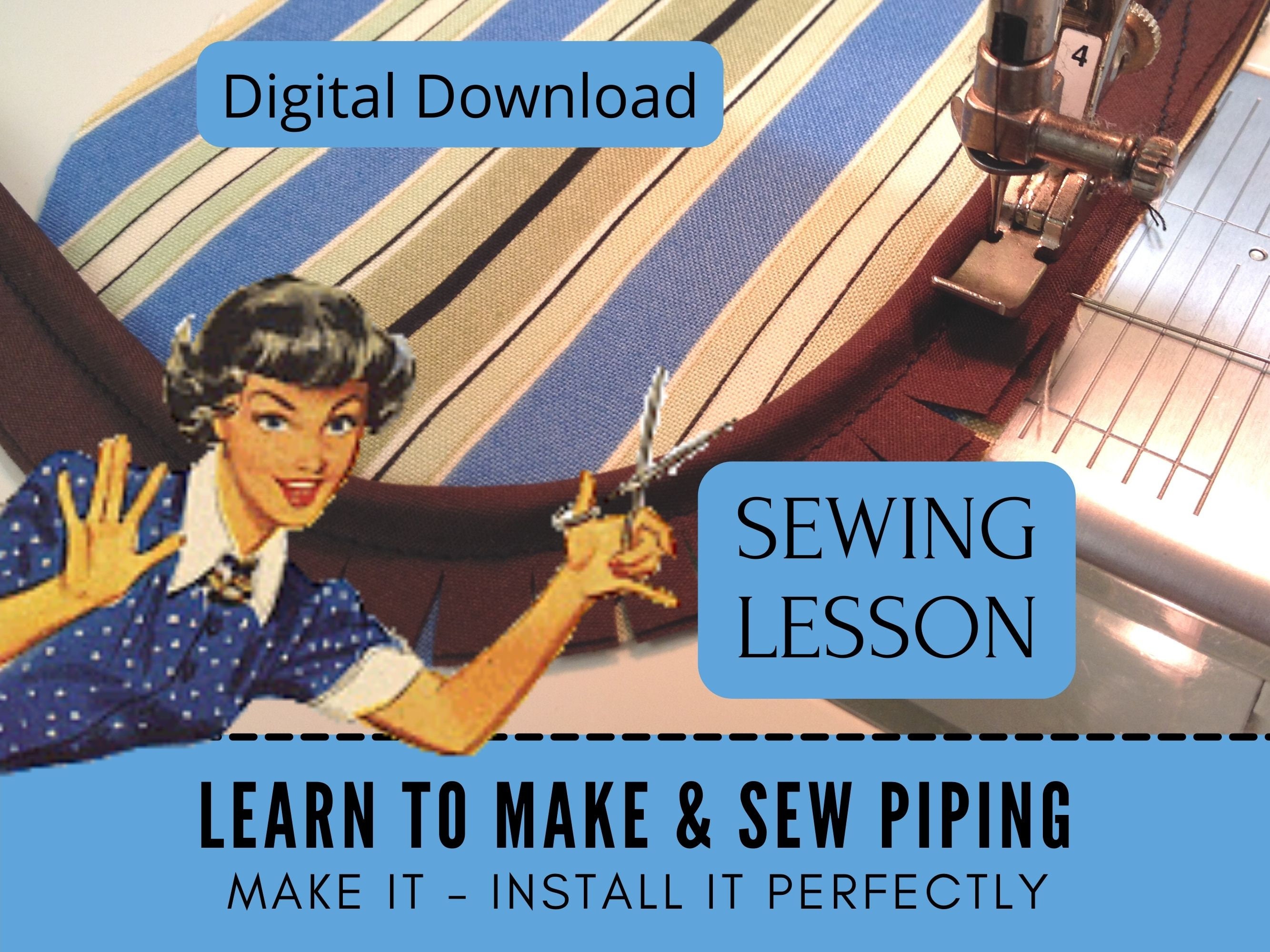 Sewing Lessons: How to Make & Sew Piping