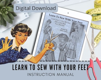 Nähmaschine Bedienungsanleitung Nähfüße | Nähen lernen | Tutorial Lesson Anfänger Nähen für Fortgeschrittene | Zubehör | Digitaler Download