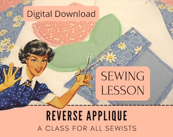 Pie para apliques, Aprende a coser, Punta abierta, Noción de máquina de coser, Lección y libro electrónico de apliques inversos, Pie para acolchar, Tutorial de costura para principiantes