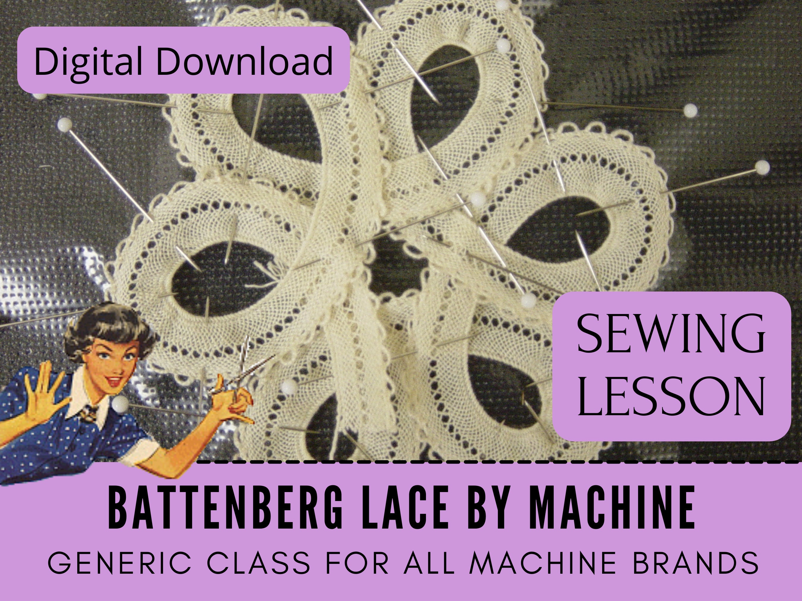 Battenberg Lace Sewing Lesson | Sewing Lesson Tutorial | Lace Making ...