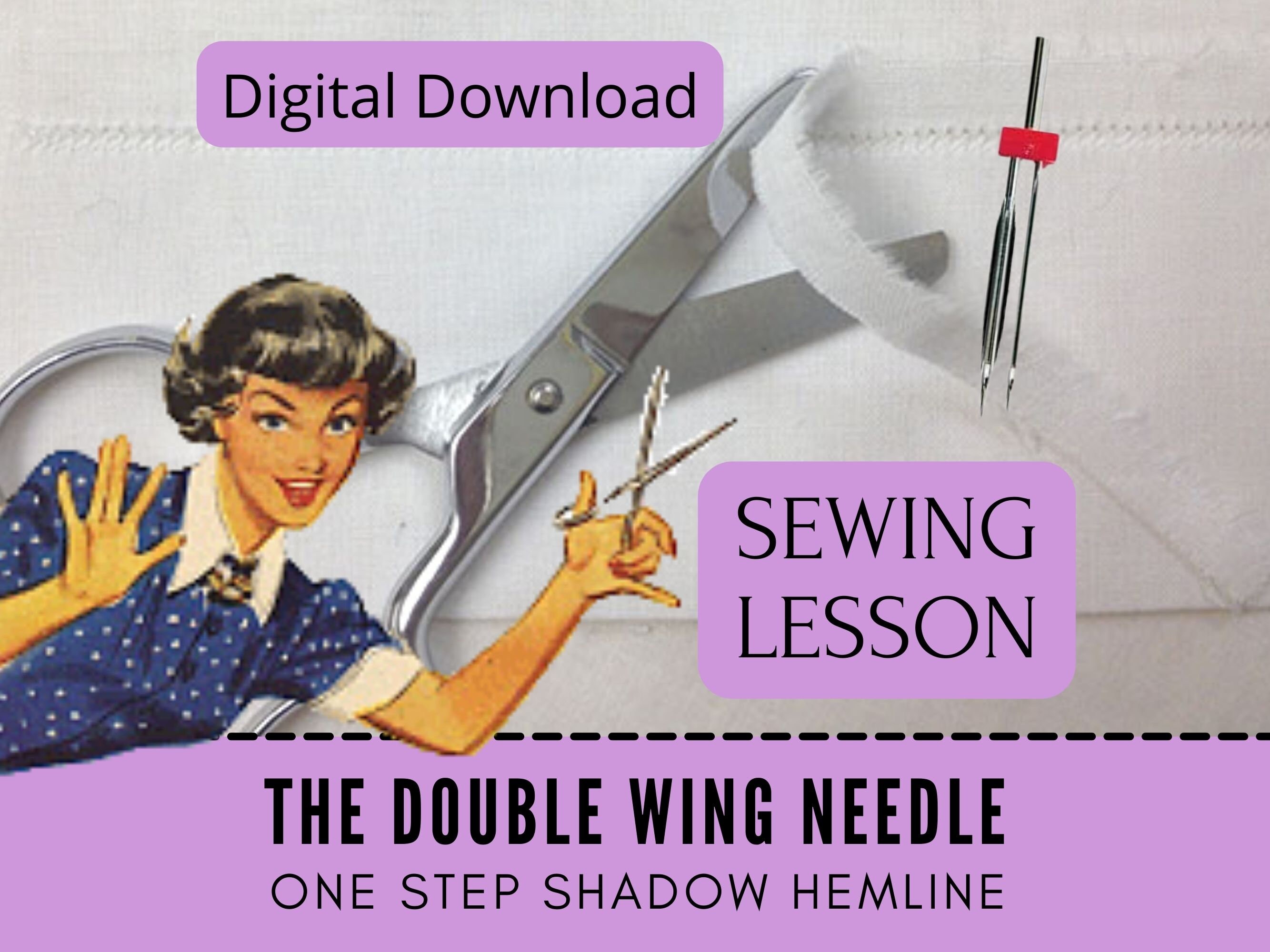 Sewing Lesson for Beginner, Double Wing Needle, Learn to Sew ...