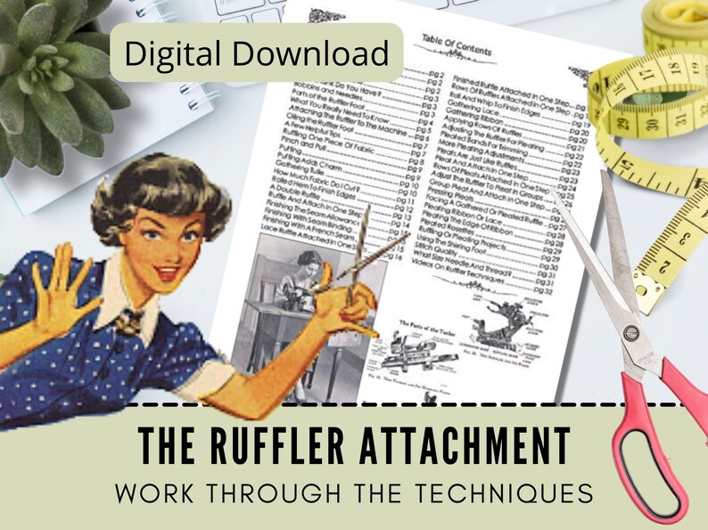 Ruffler Attachment Sewing Machine Instruction Manual Learn Etsy