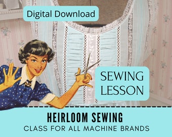 Costura tradicional, aprender a coser, lección de costura para principiantes, libro y video tutorial, confección de ropa, camisones de lencería de encaje, blusa