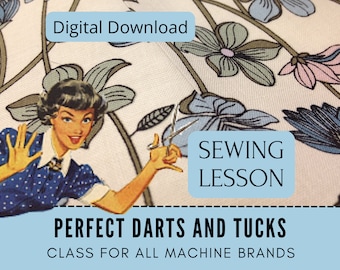 Dardos y pliegues sin hilos de cola, aprenda a coser ropa, lección de costura y libro electrónico, video tutorial, trucos de consejos para principiantes en patrones de tela