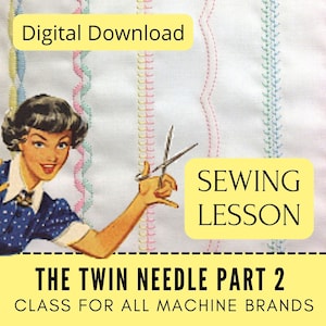 Schmetz Twin Needle, Learn To Sew, Sewing Lesson & Ebook, Tutorial Video, Machine Pintuck Foot, Heirloom Sewing, Dressmaking Embroidery