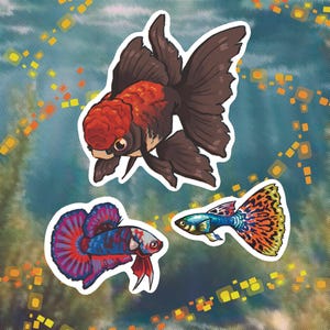 Stickers trinité poissons animaux de compagnie