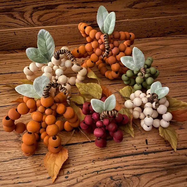 Pumpkin, fall decor, table decor, shelf decor, halloween decor, centerpiece decor, apple, wood bead pumpkin,rustic, farmhouse