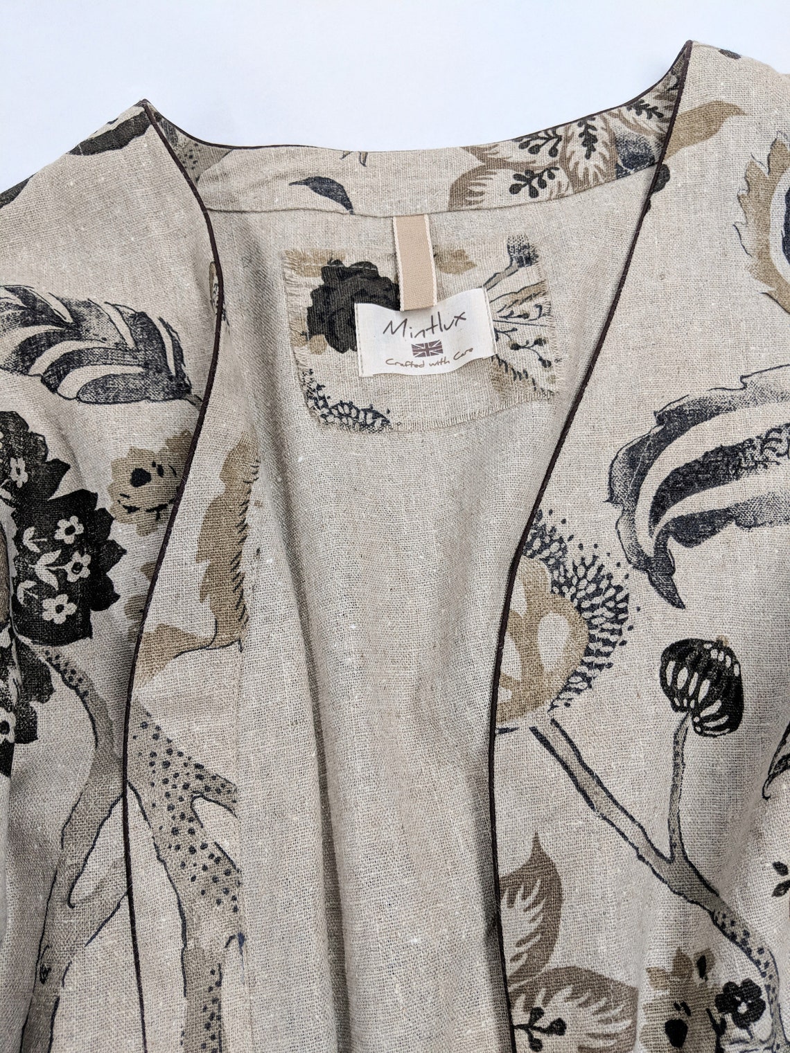 Minimalist Balinese Floral Printed Jacket 100% Pure Premium - Etsy