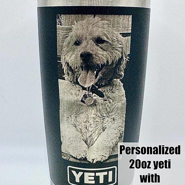 Custom Photo Engraved YETI 20oz Tumbler – Personalized Keepsake Mug