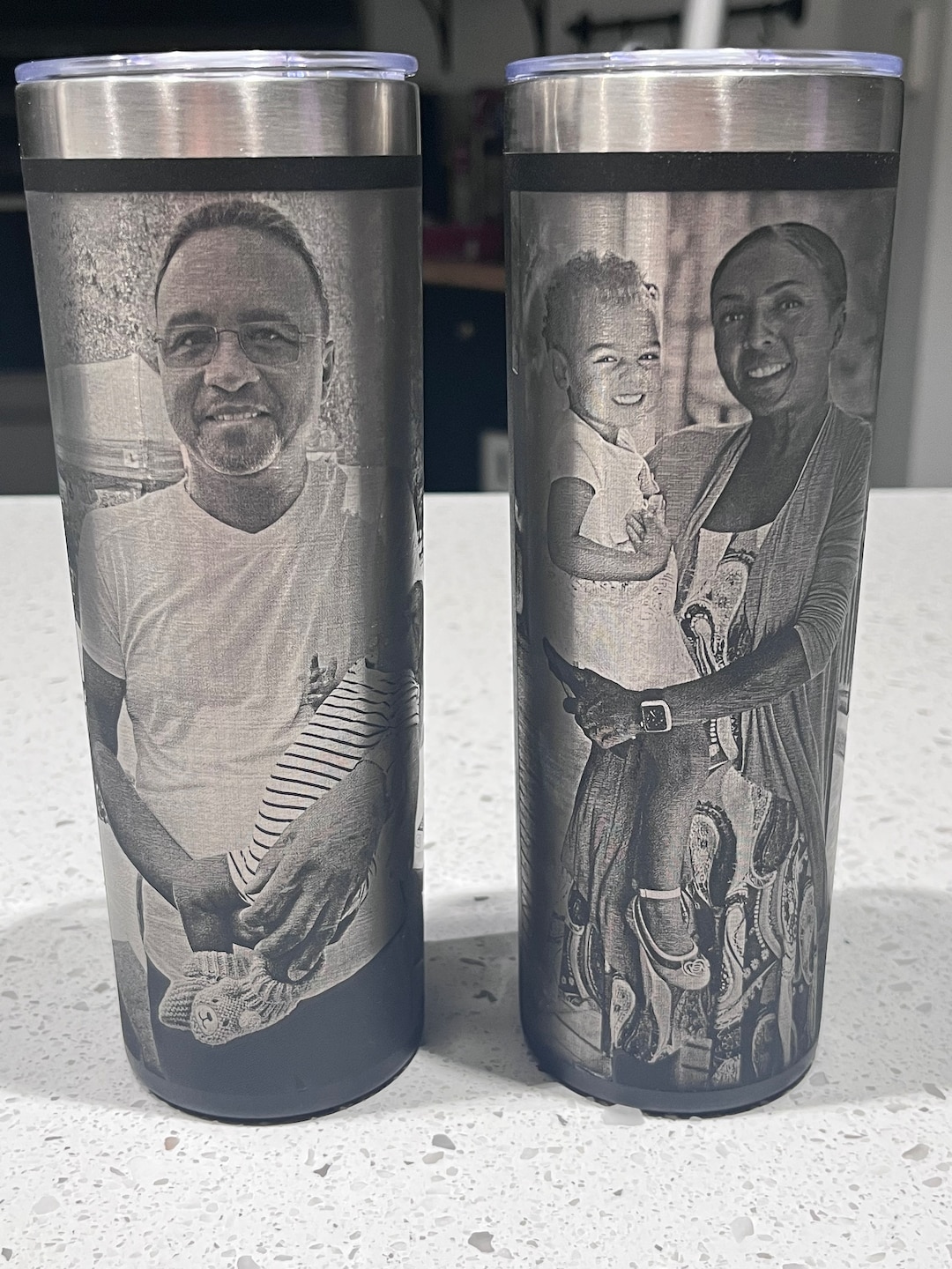 Laser Engraved Photo on Tumbler Etsy
