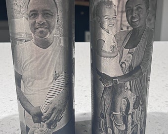Laser Engraved Photo Tumbler: Personalized 20oz Gift
