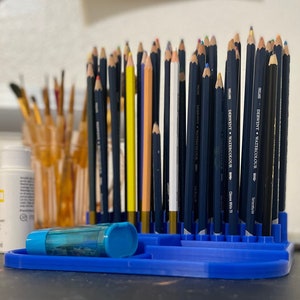 Multi Functional Art Tray, Table & Desk Organizer, Colored Pencil and Paint Brush Holder, Desktop Organization Tray, Paint Booth Solution