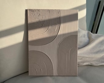 Wall Art, Wall Decor, Wall Decoration, Home Decor, Handmade 3D Art, Textured Wall Art, Neutral Canvas Art, Hand Painted Picture