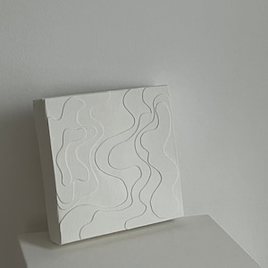 Abstract art - minimalist structural image on canvas