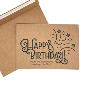 Lustige Geburtstagskarte 13x18 | Alles Gute zum Geburtstag Karte (V1) | Umweltfreundliche Kraft Cover Stock | Schnarrige Sprüche | Vollfarbdruck
