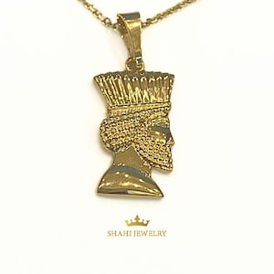 18K Solid Gold, Achaemenid Soldier Pendant, Hakhamanesh head Pendant, Iranian Style jewelry, Persian Style Jewelry, USA Made