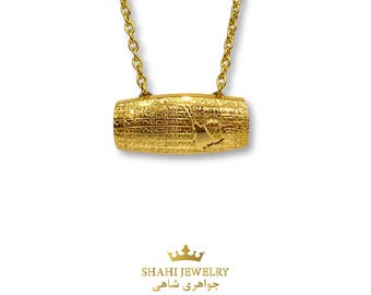 Cyrus Cylinder Necklace | Persian Style Necklace | History Lovers Accessories | USA Made