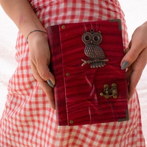 Leather Journal Genuine Leather Handcrafted Journal Owl / Diary / Leather Notepad / Old Age Style Memo Book