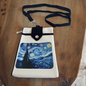 Cartera de cuello de viaje Porta pasaporte Noche estrellada
