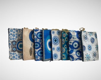 Evil Eye Taschen, Frauen Clutch Geldbörsen, Samt Geldbörse, Beutel Geldbörsen, Make-up Taschen, handgemachte Beutel Reißverschluss, Clutch Bag Strap