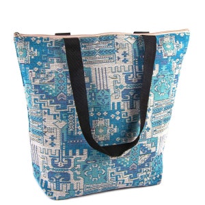 Vintage Tapestry Beach Tote Bag