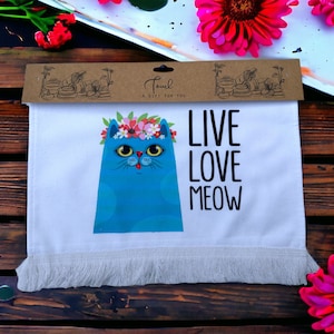 Cat Kitchen and Bath Hand Towel