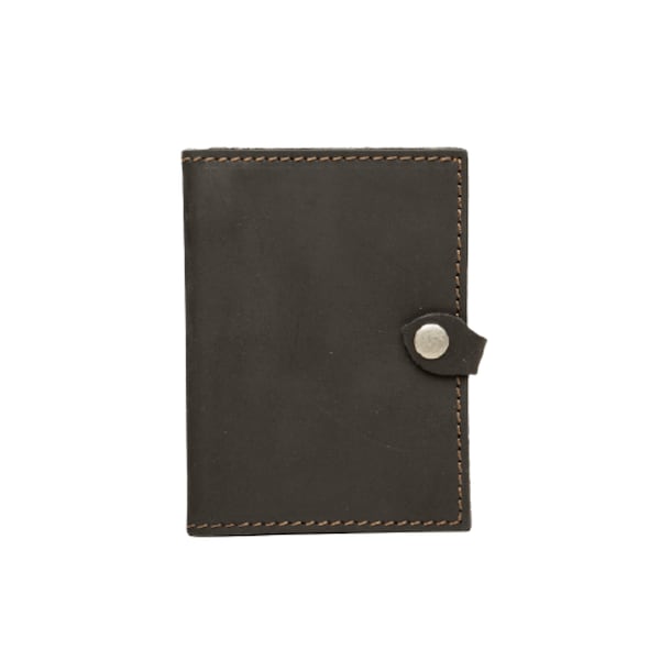 Genuine Leather, Passport Holder, Vintage Handmade, Black Brown Burgundy Green