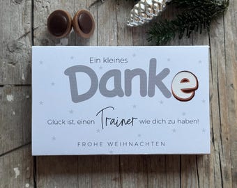 Download PDF printable template: Toffifee banderole, thank you coach, Christmas chocolate packaging, gift thank you
