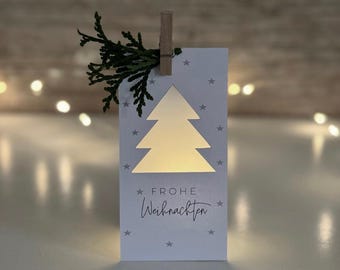 Download PDF afdrukbare sjabloon Kersttafellamp lantaarn decoratie Kerstboom Vrolijk Kerstfeest