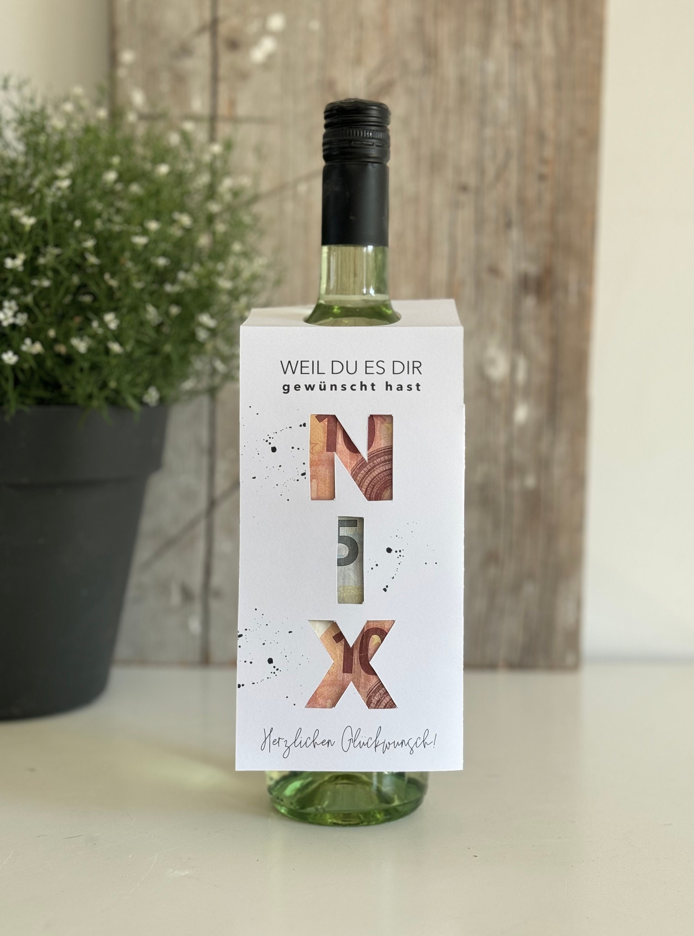 Pdf Download Weinanhänger Geldgeschenk Nix Wein Geschenk Verpackung Weinflaschenanhänger