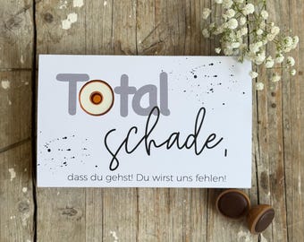 Download PDF printable template for Toffifee band: "So sorry you're leaving" - Farewell gift for colleagues