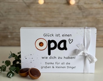 Download PDF Print Template Toffifee Banderole Grandpa Gift Chocolate Packaging Birthday