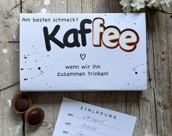 Download PDF template Toffifee banderole coffee invitation friendship chocolate