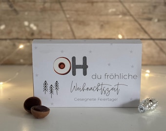Download Pdf Druckvorlage Toffifee Banderole Weihnachten Oh du fröhliche Schokolade Verpackung Geschenk