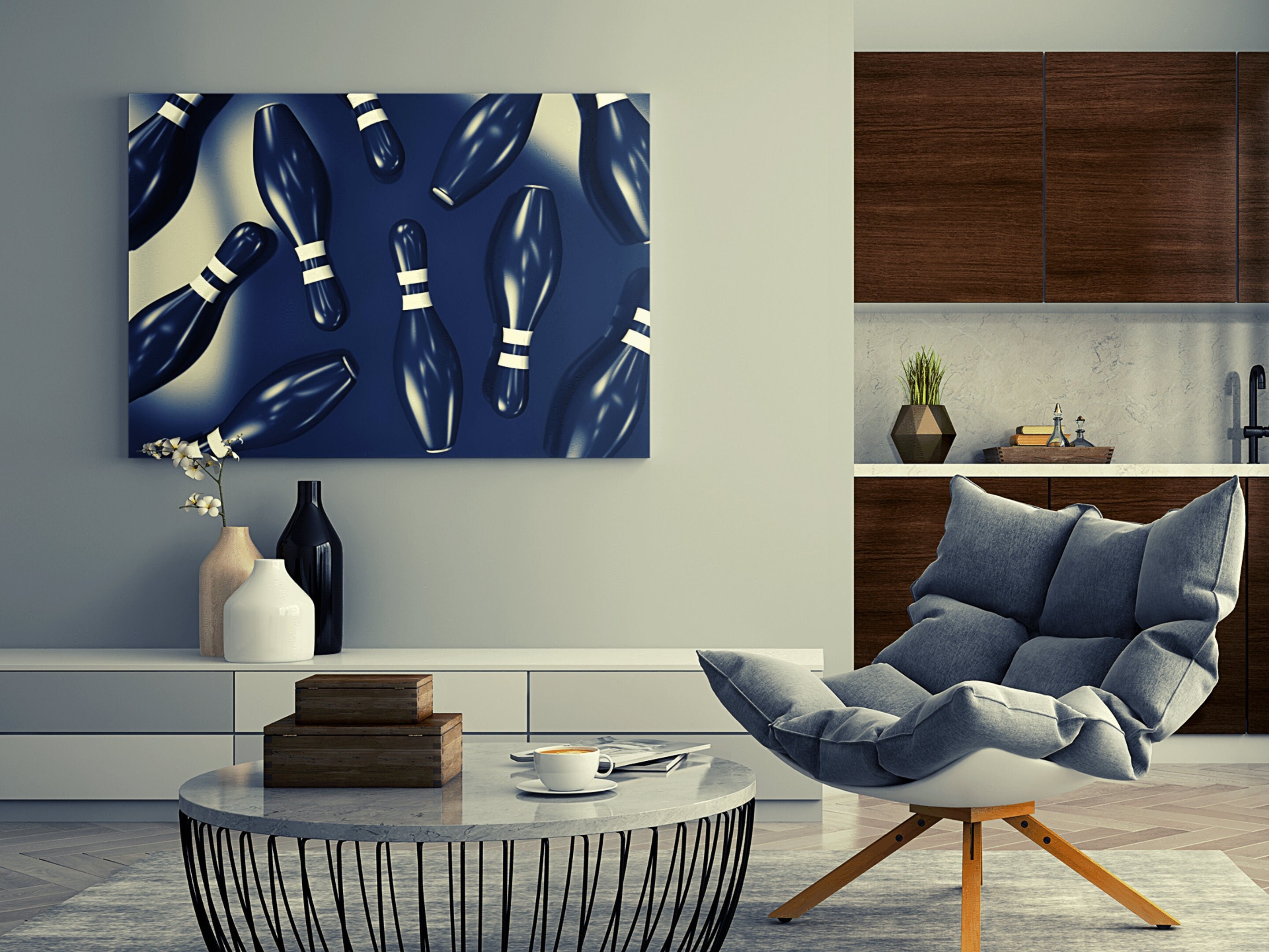 Tableau Bowling, Strike, Quilles, Sports, Impression sur Toile Art Mural Toile, de Bowl, Quille Bowl