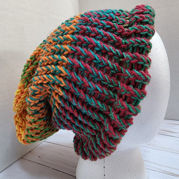 Knit Slouch Beanie Etsy