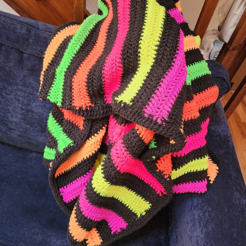 Neon Geometric Blanket