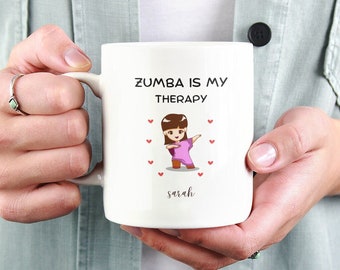 Zumba Therapy Cute Gift Coffee Mug For Zumba Dancer, Fitness Lover Present Zumba Gift for Her For Zumba Instructor What to gift Zumba Coach