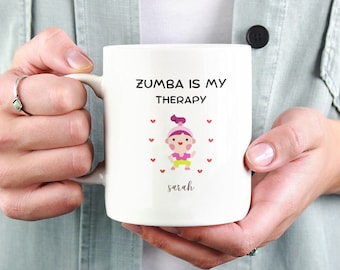 Zumba Therapy Cute Gift Coffee Mug For Zumba Dancer, Zumba Lover Gift for Her, Fitness Lover Gift For Zumba Instructor Teacher Fitness Gift