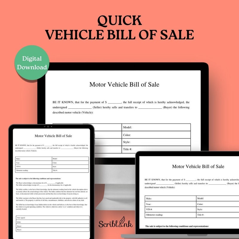 Bill of Sale Car Owner to Owner Etsy Bill of Sale Car Owner to Owner Etsy