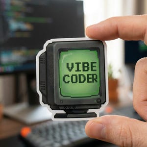 Vibe Coding Sticker | Professional Vibe Coder Vinyl Decal | Funny Developer Gift | Programmer Laptop Sticker | Software Engineer