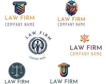 Custom Lawyer Logo Design, Canva 6 Editable Law Firm Logo, Legal Practitioner Branding, Lawyer Business Card Small Business Attorney Logo