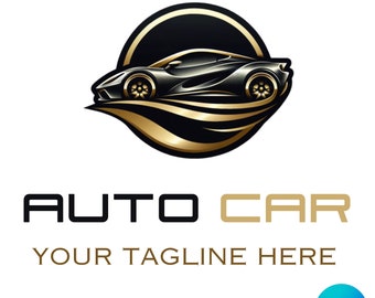プレミアム カー Canva ロゴ テンプレート、自動車ロゴ デザイン、自動車塗装および修理店向けの自動車ショップ カー ブランド PNG、既製の自動車ビジネス ロゴ
