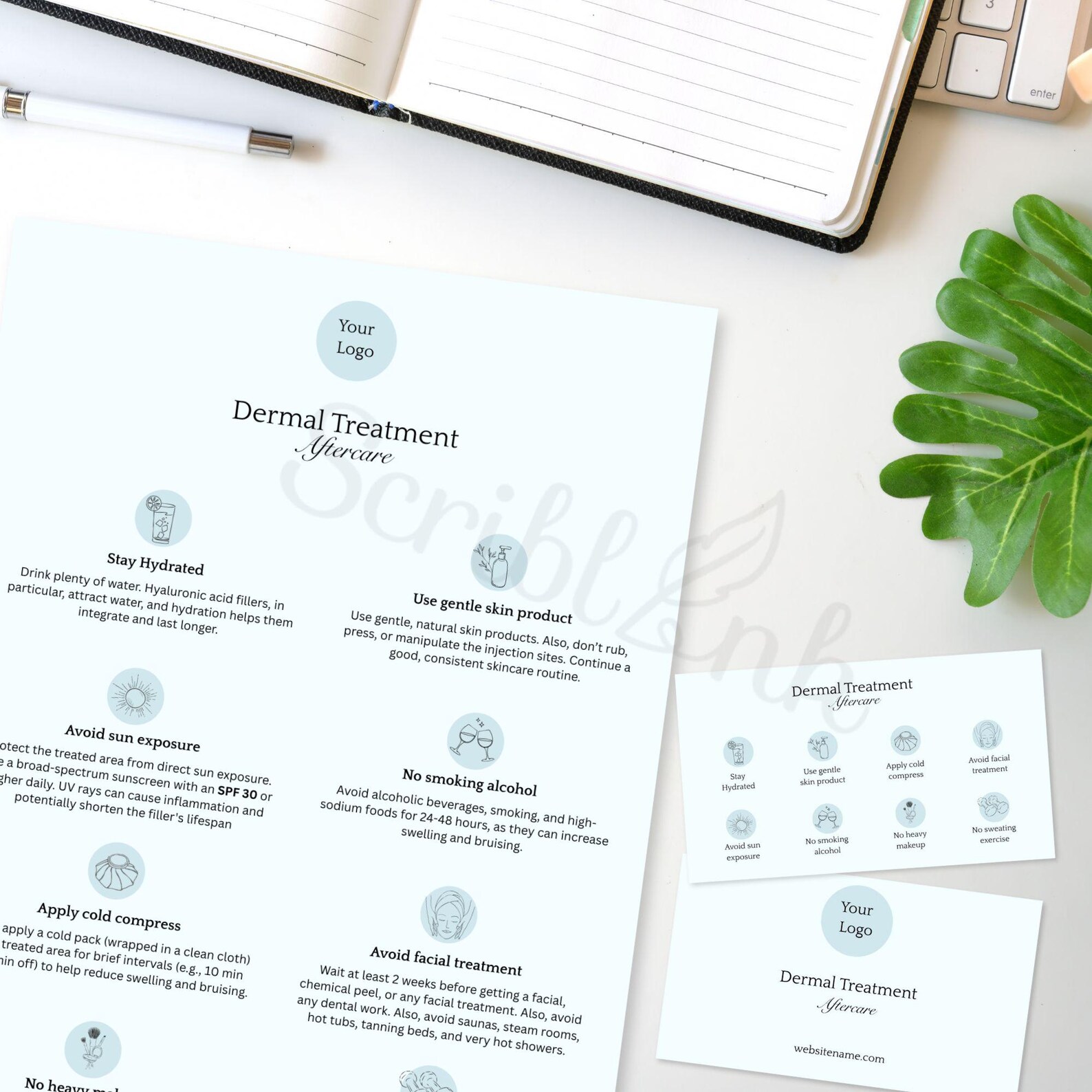 Botox & Dermal Filler Treatment Bundle Canva Template (digital Download ...