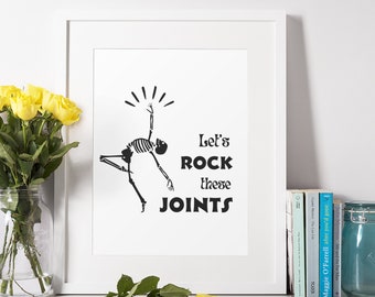 Funny Physiotherapist Wall Decor Digital Print, PT Photo Illustration, Personalized Physio Chico Osteo Gift, Instant Download Office Decor